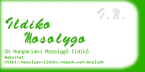 ildiko mosolygo business card