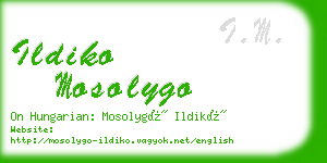 ildiko mosolygo business card